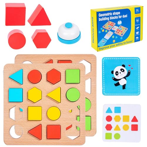 Formen Assoziation Spiel - Bauklotz in geometrischer Form, Baustein in geometrischer Form | Kognitives Spielzeug aus Holz, Puzzle-Logik-Spiel für Kleinkinder ab 3 Jahren Formen Assoziation Spiel - Bauklotz in geometrischer Form, Baustein in geometrischer Form | Kognitives Spielzeug aus Holz, Puzzle-Logik-Spiel für Kleinkinder ab 3 Jahren von Generic