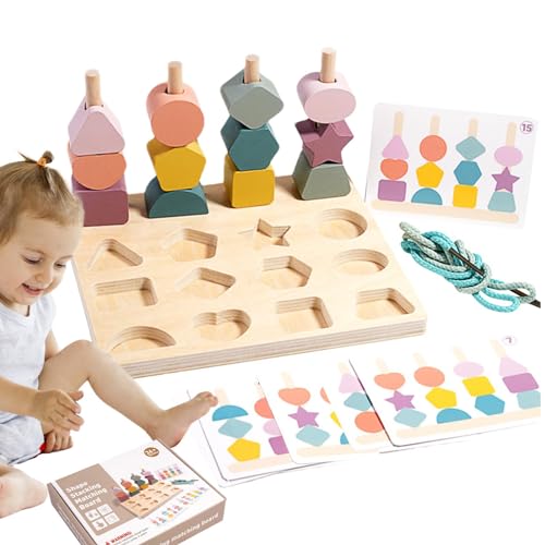 Formen-Matching-Spiel für Kinder,Form-Match-Spiel,Stapelblöcke, Perlen und Stapler mit passenden Formen | Spielzeug zum Lernen der Feinmotorik Spielzeug Formen-Matching-Spiel für Kinder,Form-Match-Spiel,Stapelblöcke, Perlen und Stapler mit passenden Formen | Spielzeug zum Lernen der Feinmotorik Spielzeug von Generic