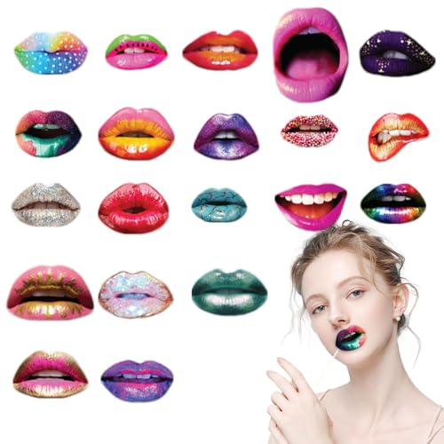 Fotokabinen-Zubehör-Set, Mund und Lippen, lustiges Fotokabinen-Zubehör | 20 x Foto-Requisiten für Fotokabinen, Mund und lustige Lippen, unvergessliches Selfiezubehör für ein Atm Fotokabinen-Zubehör-Set, Mund und Lippen, lustiges Fotokabinen-Zubehör | 20 x Foto-Requisiten für Fotokabinen, Mund und lustige Lippen, unvergessliches Selfiezubehör für ein Atm von Generic