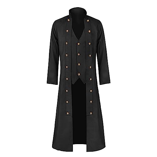 Frack Herren Kostüm Steampunk Kostüm Herren, Gothic Frack Mantel Uniform Renaissance Piraten Vampir Party Cosplay Kostüme for Erwachsene Herren Smoking Herren Für Karneval Fasching Frack Herren Kostüm Steampunk Kostüm Herren, Gothic Frack Mantel Uniform Renaissance Piraten Vampir Party Cosplay Kostüme for Erwachsene Herren Smoking Herren Für Karneval Fasching von Generic