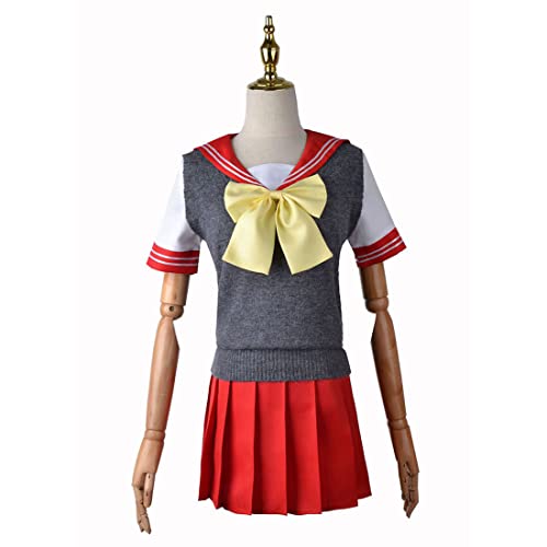 Frauen-Inui Zajuna-Cosplay Kostüm Schule Uniform HK Kleidung Anime Kostüme kompletter Satz mit Zubehör,Red-3XL von Generic