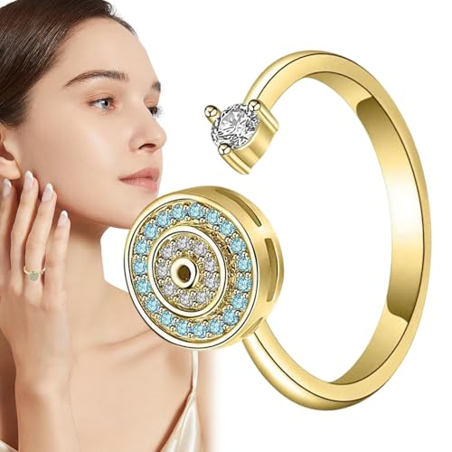 Frauenzappelling, einstellbares Zappelspielzeug | Stylish Spinner Band mit glattem Rolling -Feature, elegantem Angstring mit offenem Design für tägliche Stressabbau, Freunde, Fami von Generic