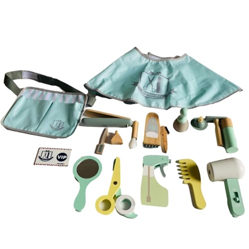 Friseur Spielzeug für Mädchen | 18-teiliges Friseur-Spielzeug-Set mit Haartrockner und Lockenstab – leichtes und glattes Barbier-Spielzeug für Jungen, Mädchen, Kleinkinder, Babys, von Generic