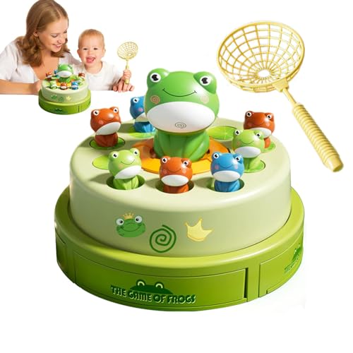 Fröschwurfspiel: Cartoon-Froschnetz, springende Frösche für Kinder, rotierendes Katapult-Frosch-Spielzeug, interaktives Licht- und Klangspiel, Fokusstraining, Drehspielzeug Fröschwurfspiel: Cartoon-Froschnetz, springende Frösche für Kinder, rotierendes Katapult-Frosch-Spielzeug, interaktives Licht- und Klangspiel, Fokusstraining, Drehspielzeug von Generic