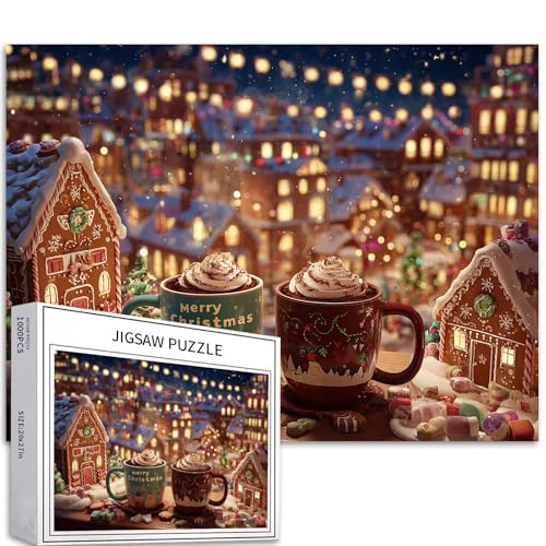 Frohe Weihnachten, warmes Poster, 1000-teiliges Puzzle für Erwachsene, Weihnachtsatmosphäre, Kunst-Puzzle, bunte DIY-Puzzles für Heimdekoration, Geschenke, Familienpuzzle, perfekt für Spieleabende, 70 Frohe Weihnachten, warmes Poster, 1000-teiliges Puzzle für Erwachsene, Weihnachtsatmosphäre, Kunst-Puzzle, bunte DIY-Puzzles für Heimdekoration, Geschenke, Familienpuzzle, perfekt für Spieleabende, 70 von Generic