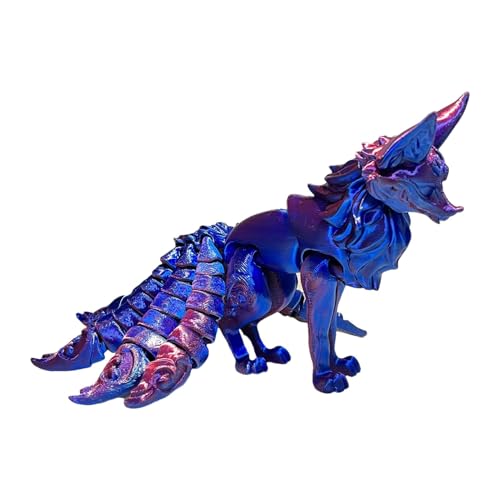 Fuchs bedruckt in – Aufstellbare Action-Figur aus neun Schwänzen Fuchsspielzeug | Fidget Spielzeug zum Sammeln zum Stressabbau, dekorative Fuchsfigur bedruckt mit Bewegung m Fuchs bedruckt in – Aufstellbare Action-Figur aus neun Schwänzen Fuchsspielzeug | Fidget Spielzeug zum Sammeln zum Stressabbau, dekorative Fuchsfigur bedruckt mit Bewegung m von Generic
