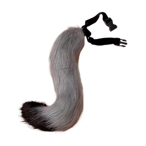 Fuchsschwanz Kunstpelz Tier Fuchs Wolf Katze Kostüm Schwanz 50cm Plüsch Tierschwanz Kunstfell Wolfsschwanz Katzewanz Karneval Halloween Party Dress Up Fasching Mottoparty Verkleidung (Fuchsschwanz-C) von Generic