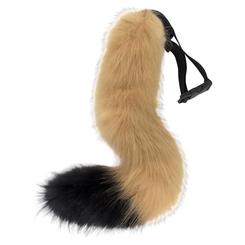 Fuchsschwanz Kunstpelz Tier Fuchs Wolf Katze Kostüm Schwanz 50cm Plüsch Tierschwanz Kunstfell Wolfsschwanz Katzewanz Karneval Halloween Party Dress Up Fasching Mottoparty Verkleidung (Fuchsschwanz-D) von Generic