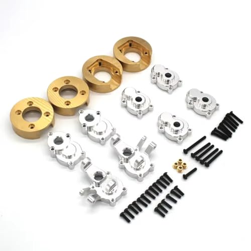 Für Absima CR1.8 Für Yucatan CR3.4 Für Sherpa YK4082 YK4102 1/8 1/10 RC Auto Metall Portal Achse Getriebe Gehäuse Messing Gewicht Upgrade Teile RC Zubehör(White) von Generic