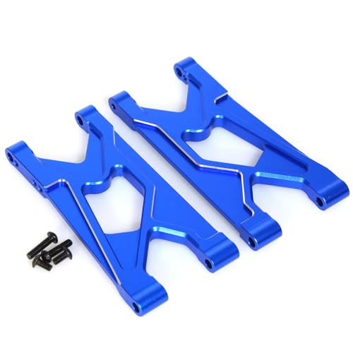 Für Arrma 1/10 Für Gorgon Für Monster Für LKW 4x2 Metall Upgrade Teile Lenkung Block Hub Carrier Suspension Arm RC Auto Upgrade Teile RC Zubehör(Blue,Rear Lower Arm) von Generic
