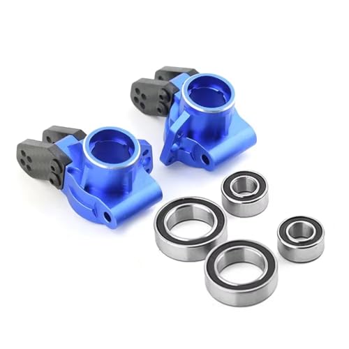 Für Arrma 1/8 Für Kraton Für Outcast Für Notorious Für BLX 6S Metall Lenkung Lenkung Blöcke Rear Hub Carrier RC Auto Upgrade Teile RC Zubehör(Blue,Rear) von Generic