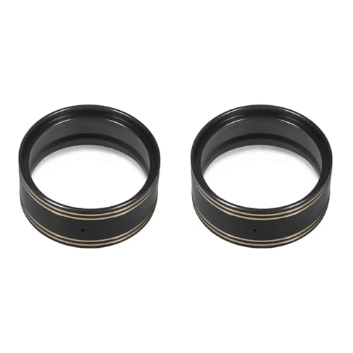 Für Axial Für SCX10 Für TRX4 VS4-10 Für Element Für Enduro TF2 RC Auto Crawler 95g Messing Interne Beadlock Ring Klemmringe Für Fit 1,9 Rad Felgen RC Zubehör(Black,2PCS) von Generic