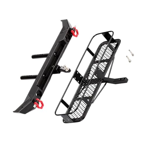 Für Axial Für SCX10 III AXI03007 90046 1/10 RC Crawler Auto Metall Hinten Stoßstange Zurück Hitch Träger Rack Upgrade Teile RC Zubehör(Bumper with Carrier) von Generic