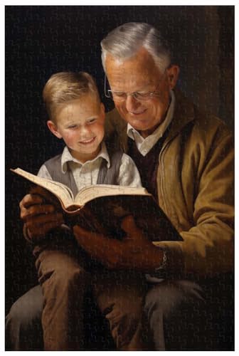 Für Erwachsene, 1000-teiliges Holzpuzzle, für Kinder, die mit ihren Großeltern Bilderbücher lesen, Charakterpuzzles (c ; 1000) von Generic