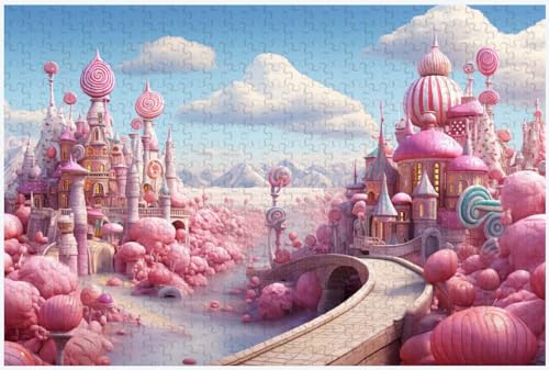 Für Erwachsene, 1000-teiliges Holzpuzzle, für geheimnisvolle Kreaturen in einem farbenfrohen Süßigkeitenpark, kreative Puzzles (c ; 1000) von Generic