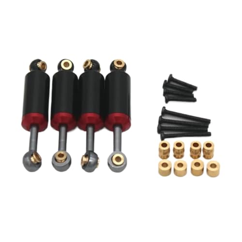 Für FMS Für Fcx24 1/24 4PCS Auto Metall Upgrade Zubehör Gebaut-in Für Frühling Stoßdämpfer Xiaoqi RC Fernbedienung Upgrade Teile RC Zubehör(Black) von Generic