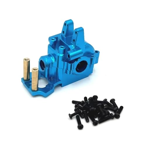 Für MJX Für Hyper Go 14209 14210 14301 14302 14303 1/14 Metall Front Getriebe Gehäuse Getriebe Differential Fall RC Auto Upgrade Teile RC Zubehör(Blue) von Generic