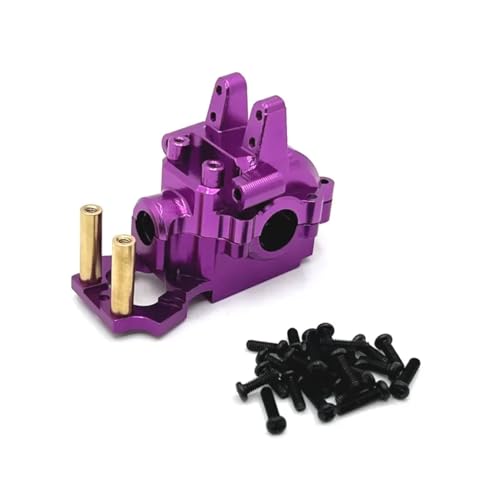 Für MJX Für Hyper Go 14209 14210 14301 14302 14303 1/14 RC Auto Metall Front Getriebe Gehäuse Getriebe Differential Fall Upgrade Teile RC Zubehör(Purple) von Generic