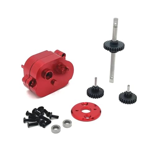 Für MN168 MN82 MN78 MN99S 1/12 RC Auto Upgrade Teile Zubehör Metall Getriebe Getriebe Getriebe Mit 370 Motor Halterung RC Zubehör(Red) von Generic