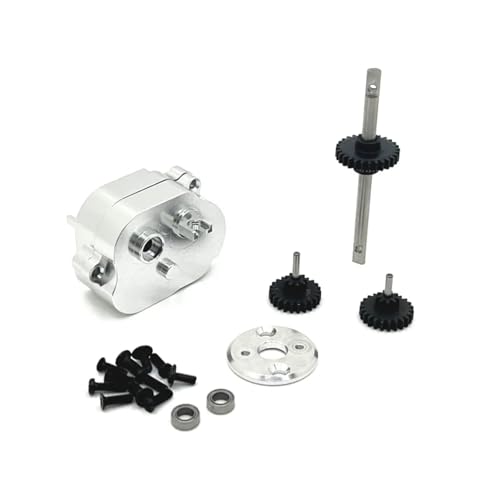 Für MN168 MN82 MN78 MN99S 1/12 RC Auto Upgrade Teile Zubehör Metall Getriebe Getriebe Getriebe Mit 370 Motor Halterung RC Zubehör(Silver) von Generic