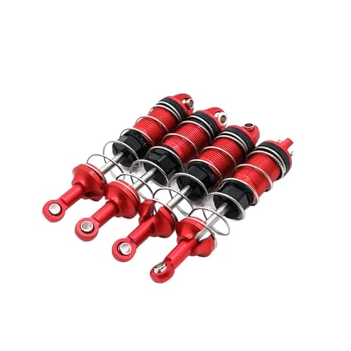 Für Mjx Für H16 16207 16208 16209 16210 1/16 4 Stücke Metall Vorne Und Hinten Stoßdämpfer RC Fernbedienung Auto Upgrades Teile Zubehör RC Zubehör(Red) von Generic