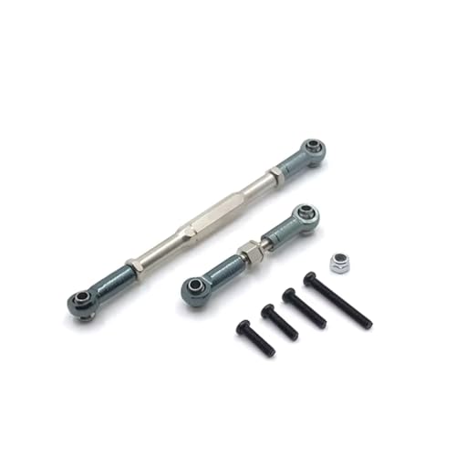 Für WPL C14 C24 B14 B24 B16 B36 Metall Einstellbare Lenkung Link Servo Link Stange Lenkgestänge RC Auto Upgrade Teile RC Zubehör(Gray) von Generic