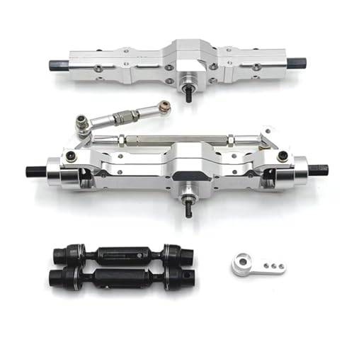 Für WPL C74 C14 C24 C34 C54 B14 B24 1/16 1/10 RC Auto Metall Vorne Hinterachse Und Antriebswelle Servo Arm Set Upgrade Teile Zubehör RC Zubehör(Silver) von Generic