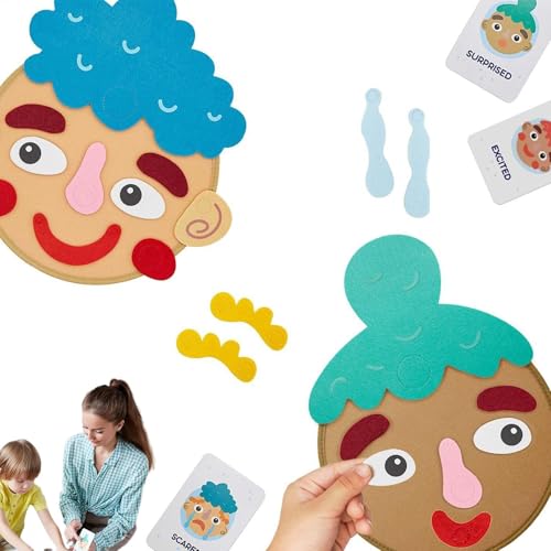 Funny Faces Games - Emoticon Sticker Kit für Kinder, Social Emotional Learning Tool | Interactive Filz Aufkleberspiel für Multiplayer -Spaß, Schule, Park, Auto, Zuhause und Outdoor -Spiel Funny Faces Games - Emoticon Sticker Kit für Kinder, Social Emotional Learning Tool | Interactive Filz Aufkleberspiel für Multiplayer -Spaß, Schule, Park, Auto, Zuhause und Outdoor -Spiel von Generic