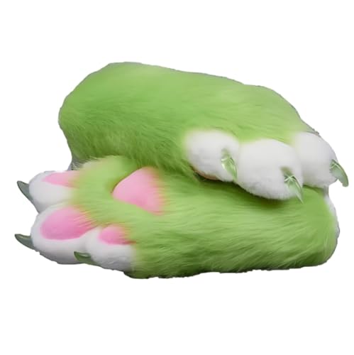 Furry Fursuit Paw Handschuhe, Faux Pel Cat Paw Tierpfote, flauschige Fursuitpfote, handgefertigtes Kunstpelz für Erwachsene Unisex Cosplay Comic Con von Generic