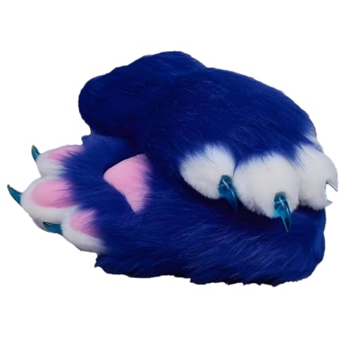 Furry Fursuit Paw Handschuhe, Faux Pel Cat Paw Tierpfote, flauschige Fursuitpfote, handgefertigtes Kunstpelz für Erwachsene Unisex Cosplay Comic Con von Generic