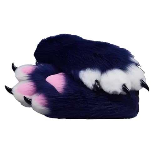 Furry Fursuit Paw Handschuhe, Faux Pel Cat Paw Tierpfote, flauschige Fursuitpfote, handgefertigtes Kunstpelz für Erwachsene Unisex Cosplay Comic Con von Generic
