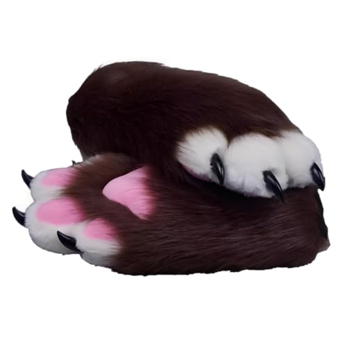 Furry Fursuit Paw Handschuhe, Faux Pel Cat Paw Tierpfote, flauschige Fursuitpfote, handgefertigtes Kunstpelz für Erwachsene Unisex Cosplay Comic Con Furry Fursuit Paw Handschuhe, Faux Pel Cat Paw Tierpfote, flauschige Fursuitpfote, handgefertigtes Kunstpelz für Erwachsene Unisex Cosplay Comic Con von Generic