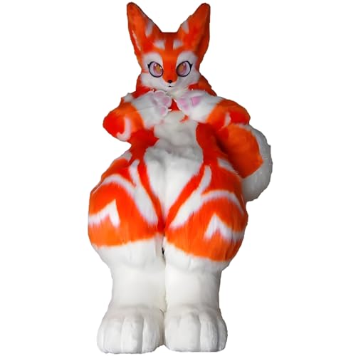 Fursuit Fullsuit handgefertigt, Maskottchen Kostüme Kostümzubehör, Vollständigkeitskostüme pelziger Anzug für Adult Halloween Cosplay Party Fursuit Fullsuit handgefertigt, Maskottchen Kostüme Kostümzubehör, Vollständigkeitskostüme pelziger Anzug für Adult Halloween Cosplay Party von Generic
