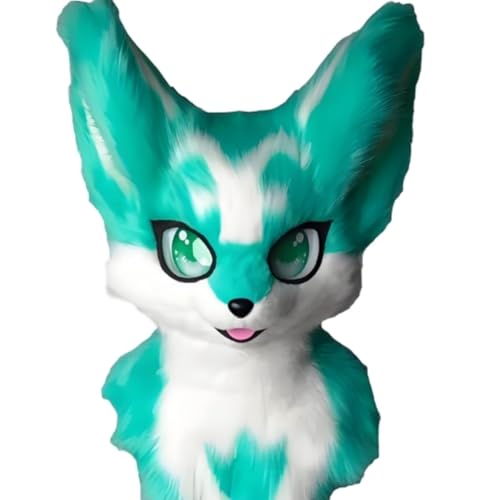Fursuit Headmaske handgefertigt, pelziges Kostümzubehör, Plüsch -Katzenfuchs -Maske -Pelz -Kopfmaske für Erwachsene Kostümparty Cosplay Fursuit Headmaske handgefertigt, pelziges Kostümzubehör, Plüsch -Katzenfuchs -Maske -Pelz -Kopfmaske für Erwachsene Kostümparty Cosplay von Generic