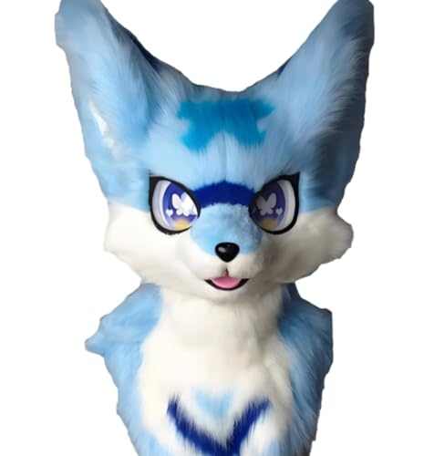 Fursuit Headmaske handgefertigt, pelziges Kostümzubehör, Plüsch -Katzenfuchs -Maske -Pelz -Kopfmaske für Erwachsene Kostümparty Cosplay Fursuit Headmaske handgefertigt, pelziges Kostümzubehör, Plüsch -Katzenfuchs -Maske -Pelz -Kopfmaske für Erwachsene Kostümparty Cosplay von Generic