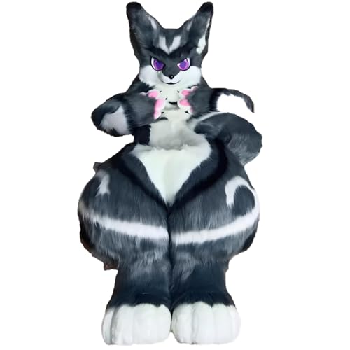 Fursuit -Maskottchenkostüme, Pursuit Paw Handschuhe handgefertigt, pelziges Anzug tragbares Cosplay, für Erwachsene Unisex Halloween Cosplay Party Fursuit -Maskottchenkostüme, Pursuit Paw Handschuhe handgefertigt, pelziges Anzug tragbares Cosplay, für Erwachsene Unisex Halloween Cosplay Party von Generic