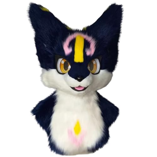 Fursuit Tiermaske Lolita Halloween KostüM Kopfbedeckung Wearable Fluffy Warm Beast Head Halloween Weihnachten Cosplay Party KostüM FüR Erwachsene Teens Fursuit Tiermaske Lolita Halloween KostüM Kopfbedeckung Wearable Fluffy Warm Beast Head Halloween Weihnachten Cosplay Party KostüM FüR Erwachsene Teens von Generic