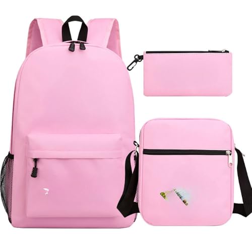 Fußball Stern Muster Casual Rucksack, 3-teiliges Set für Teenager Studenten Rucksäcke(A5) von Generic