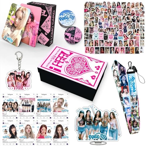 GIDLE 2. Geschenkset, GIDLE-Album, K-Pop-Merchandise, Fotokarten, SOYEO YUQI, Minnie SHUHUA MIYEON-Merch(Black-GIDLE I-Feel) von Generic