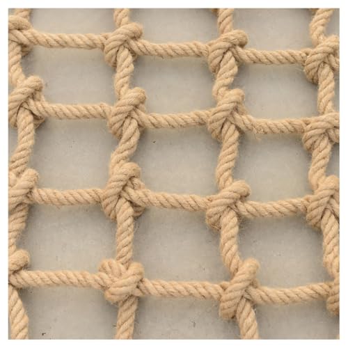 Garten Netting Seilnetz Treppe Balkon Geländer Indoor Sicherheit Schutz Für Kinder Cargo Netze Gartenpflanze Dekoration Jute Hanfnetz Vogel Kletternetz Frachtnetz 10mm(Size:1x1m(3.28X3.28ft))(10mm*10c Garten Netting Seilnetz Treppe Balkon Geländer Indoor Sicherheit Schutz Für Kinder Cargo Netze Gartenpflanze Dekoration Jute Hanfnetz Vogel Kletternetz Frachtnetz 10mm(Size:1x1m(3.28X3.28ft))(10mm*10c von Generic