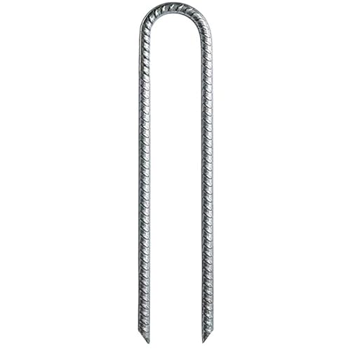 Gartenzaunpfähle,12-Zoll-Robustes Verankerungsspikes-Landschaftswerkzeug - Bodenanker, Gartenklammern, Stahl, Verzinkte Heringe, Strapazierfähige U-Landschaftsstifte von Generic