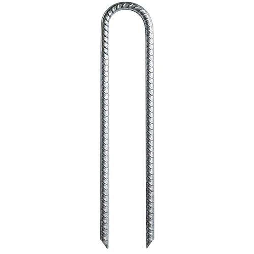 Gartenzaunpfähle – 30 cm Lange Gartenkantenpfähle, stabile Erdspieße | Robuste, verzinkte U-förmige Stahlpfähle für den Garten, zur Befestigung von Netzen und zur Bodenverankerung Gartenzaunpfähle – 30 cm Lange Gartenkantenpfähle, stabile Erdspieße | Robuste, verzinkte U-förmige Stahlpfähle für den Garten, zur Befestigung von Netzen und zur Bodenverankerung von Generic