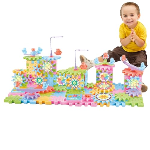 Gears Gear Bauspielzeug-Set, elektrische Baustein-Bausteine, ineinandergreifende Lernblöcke, Geburtstagsgeschenk für Kinder ab 3 Jahren von Generic