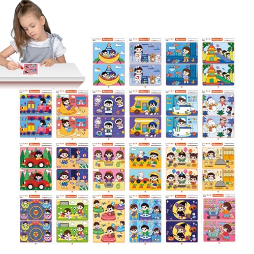 Gedächtnisspiel für Kleinkinder | Interaktive Karten zur Fehlersuche | Konzentrationstraining mit interaktivem Spiel zum Entdecken von Unterschieden bei Kindern Gedächtnisspiel für Kleinkinder | Interaktive Karten zur Fehlersuche | Konzentrationstraining mit interaktivem Spiel zum Entdecken von Unterschieden bei Kindern von Generic
