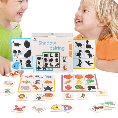 Gedächtnisspiel für – Spielzeug zum Sortieren von Formen aus Holz | Lernspielzeug in verschiedenen Schatten, Memory-Spiel für lustige Tiere, Obst, Blöcke, Puzzles Gedächtnisspiel für – Spielzeug zum Sortieren von Formen aus Holz | Lernspielzeug in verschiedenen Schatten, Memory-Spiel für lustige Tiere, Obst, Blöcke, Puzzles von Generic