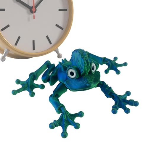 Gedrucktes Frosch Spielzeug, Gedruckter Frosch in | Voll bewegliche Frosch Statue - Voll bewegliche Dekoration, Druck Frosch Spielzeug, Tierskulptur Spielzeug, 4,3 Zoll von Generic