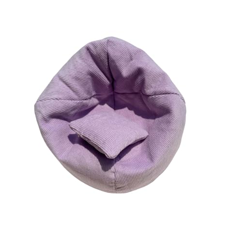 Geeignet für 17 cm Puppen-Mini-Sofa (mit Kissen), weiches faules Puppenhaus-Mini-Sofa, niedliche Möbeldekoration für Puppenhaus-Mini-Sofa-Zubehör zur Ausstellung oder Tne521 (Purple, 10cm) von Generic