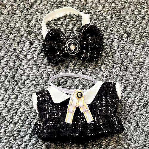 Geeignet für 17 cm große Trend-Puppen-Kleidungsset, Pullover, Gitarre, Xiaoxiangfeng (schwarz) Gold Dust Family Set) von Generic