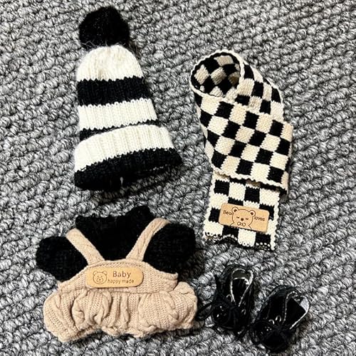 Geeignet für 17 cm große Trendpuppen-Kleidungsset, Pullover, Gitarre, Xiaoxiangfeng (schwarzer Pullover, fünfteiliges Set) von Generic