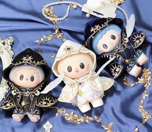 Geeignet für 17 cm große Trendpuppen Royalty Nobility King Court Kleidung Hosen Hut Zepter Umhang Rock (Tempel Schwarz) von Generic